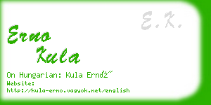 erno kula business card